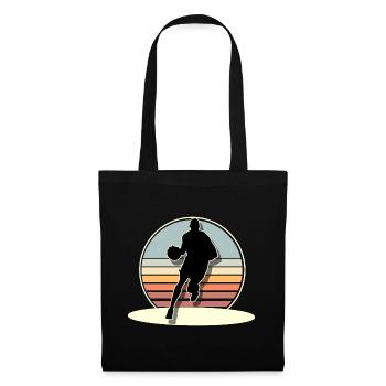 Basketball Basketballer - Stoffbeutel - Schwarz - Vorne