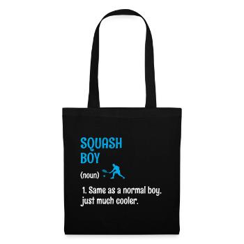Squash Boy Squash Tennis Player Raquetball Sports - Tote Bag - black - Front