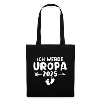 Ich werde Uropa 2025 - Stoffbeutel - Schwarz - Vorne