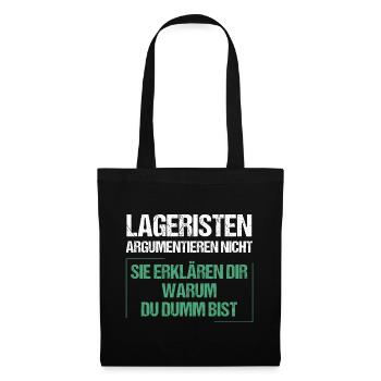 Les magasiniers ne se disputent pas - Sac en tissu - noir - Devant