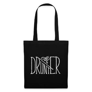 DRUNTER | Drunter & Drüber | Partnerlook - Stoffbeutel - Schwarz - Vorne