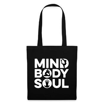 Mind Body Soul Meditate Spirituality Relaxation Me - Stoffbeutel - Schwarz - Vorne