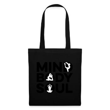 Mind Body Soul Meditate Spirituality Relaxation Me - Stoffbeutel - Schwarz - Vorne
