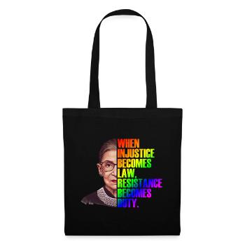 When Injustice Becomes Law Resistance Becomes Duty - Sac en tissu - noir - Devant