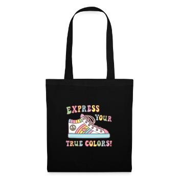 Bunter Schuh Express Your True Colors Stolz - Stoffbeutel - Schwarz - Vorne