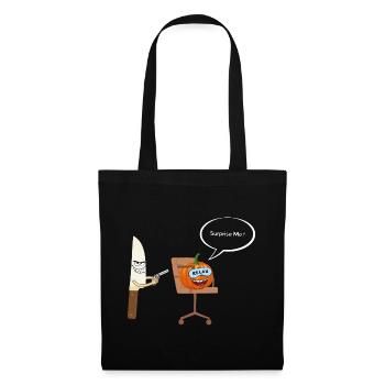 Halloween drôle couteau citrouille citrouille drôle - Sac en tissu - noir - Devant