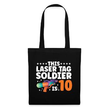 Laser Tag Squad Graphic Lasertag Player Lasertag P - Stoffbeutel - Schwarz - Vorne