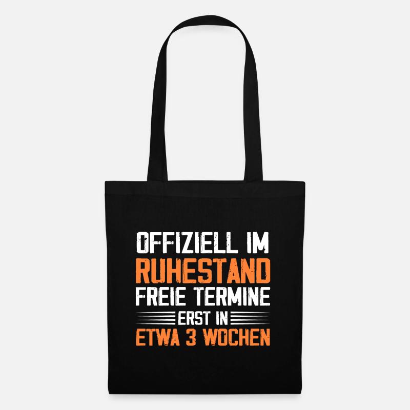 Offiziell Im Ruhestand - Stoffbeutel - Schwarz