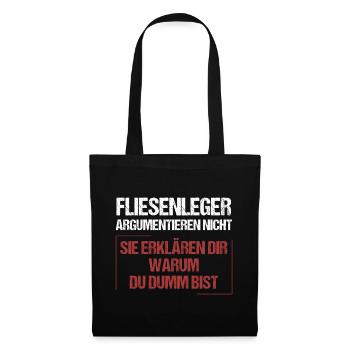Tilers don't argue - Tote Bag - black - Front