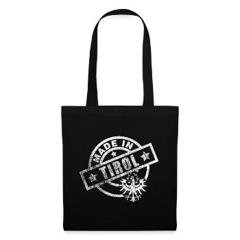 Fabriqué en dialecte tyrol Armoiries Eagle Gift - Sac en tissu - noir - Devant