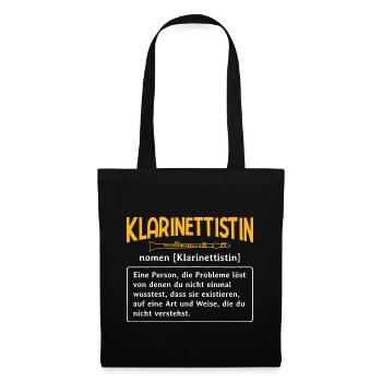 Klarinette Orchester - Stoffbeutel - Schwarz - Vorne