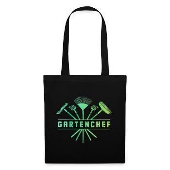 Gartenchef Gärtnerei Gärtner Garten Rasenmäher Gär - Stoffbeutel - Schwarz - Vorne