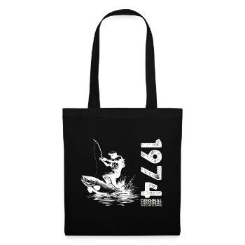50ème Anniversaire Pêcheur Pêche 1974 Millésime 1974 - Sac en tissu - noir - Devant