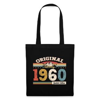 Cadeau d'anniversaire 65 ans Homme Original Février 1960 - Sac en tissu - noir - Devant