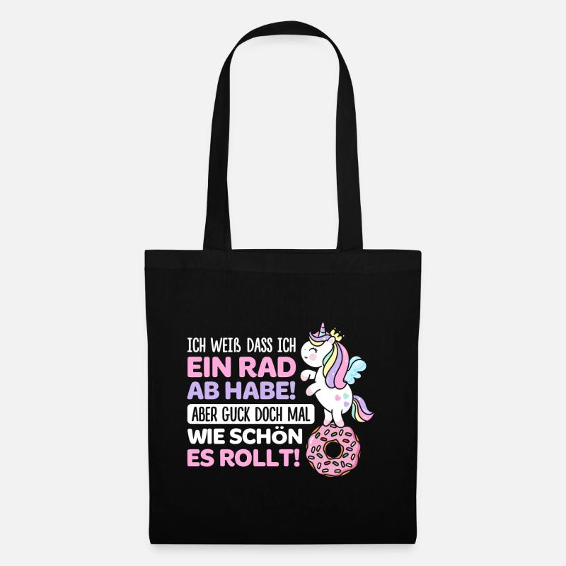 Ich Weiß Dass Ich Ein Rad Ab Habe Aber Guck Doch M - Stoffbeutel - Schwarz