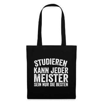Meister Prüfung Bestanderen Prüfung - Stoffbeutel - Schwarz - Vorne