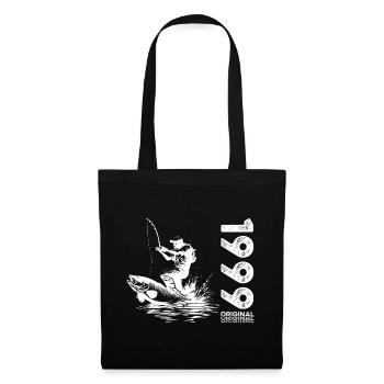 25ème Anniversaire Pêcheur Pêche 1999 Millésime 1999 - Sac en tissu - noir - Devant