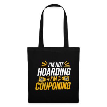 Je n’accumule pas Je fais des coupons Couponer Shopper - Sac en tissu - noir - Devant