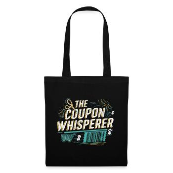 Der Coupon Whisperer Couponer Shopper Geld sparen - Stoffbeutel - Schwarz - Vorne