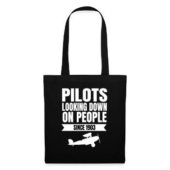 Pilot Flugkapitän Co-Pilot Geschenk Idee - Stoffbeutel - Schwarz - Vorne