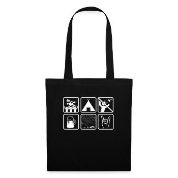 Funny Music Festival Design - Tote Bag - black - Front