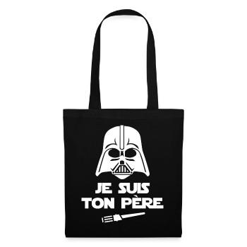 Je suis ton père - Sac en tissu - noir - Devant
