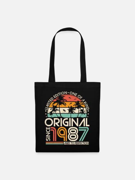Original 1987 Vintage Anniversaire Rétro - Sac en tissu - noir