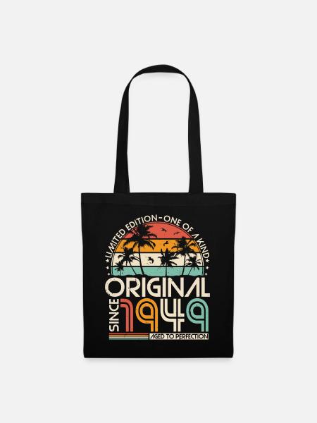 Original 1949 Vintage Anniversaire Rétro - Sac en tissu - noir