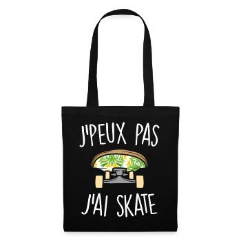 J'peux pas j'suis en skate - Sac en tissu - noir - Devant