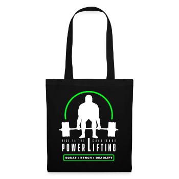 Powerlifting Deadlift - Rise to The Challenge - Tote Bag - black - Front