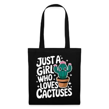 Cactus Cactus Plante du désert - Sac en tissu - noir - Devant