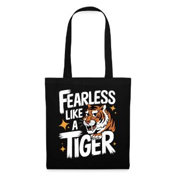 Tiger Animal Zoo Wild Animal - Tote Bag - black - Front