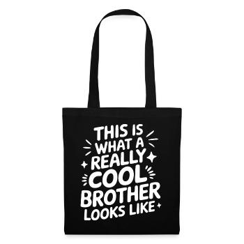 Frère Grand Frère Frère Famille - Sac en tissu - noir - Devant