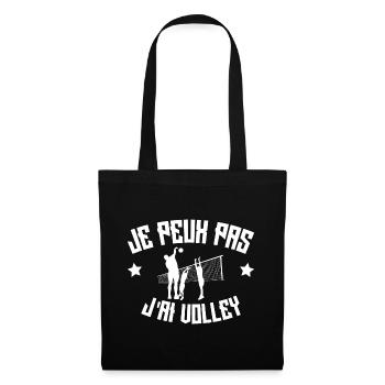 Je Peux Pas J'ai Volley - Sac en tissu - noir - Devant