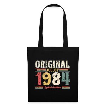 40th Birthday Original August 1984 Year 1984 - Tote Bag - black - Front