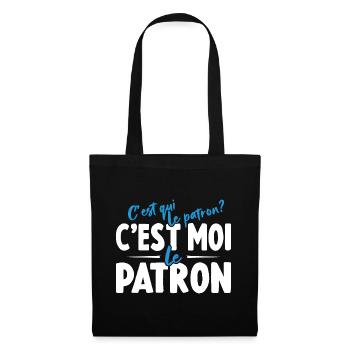 C'est Qui Le Patron C'est Moi Le Patron - Sac en tissu - noir - Devant