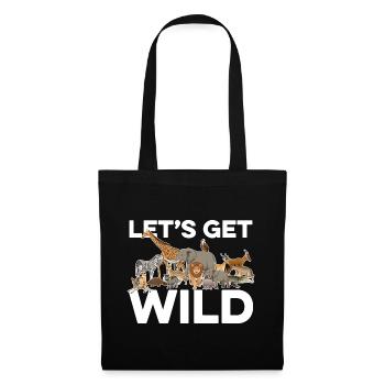 Let's Get Wild Animal Lover Animal Keeper Zoo Keep - Stoffbeutel - Schwarz - Vorne
