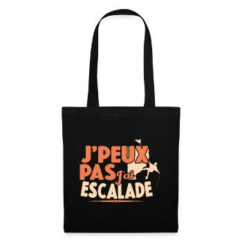 Je Peux Pas J'ai Escalade Cadeau Grimpeur Montagne - Sac en tissu - noir - Devant