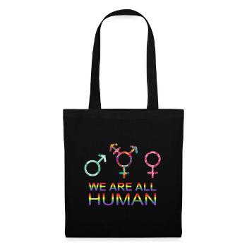 We are all Human LGBT Gender Symbols - Tote Bag - black - Front