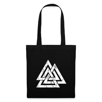 Valknut Vikings Odin sign Wotans knot - Tote Bag - black - Front