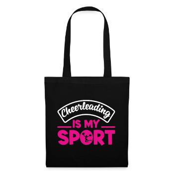 Cheerleading Is My Sport Cheerleader Gymnast Cheer - Stoffbeutel - Schwarz - Vorne