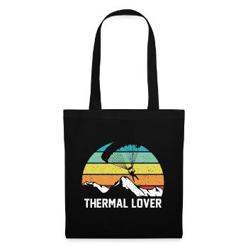 Thermal Lover Paragliding Paraglider Parachute Sky - Stoffbeutel - Schwarz - Vorne