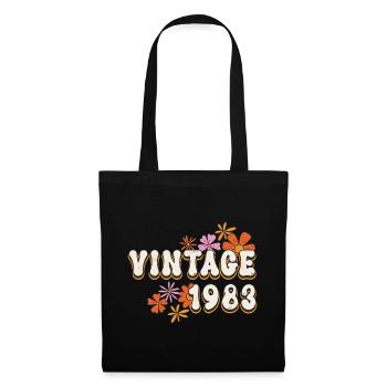 40. Geburtstag Vintage 1983 Frauen Geschenkidee - Stoffbeutel - Schwarz - Vorne