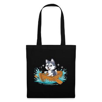 A Husky Boating Paddle Boat - Tote Bag - black - Front