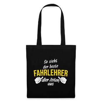 Fahrlehrer - Stoffbeutel - Schwarz - Vorne