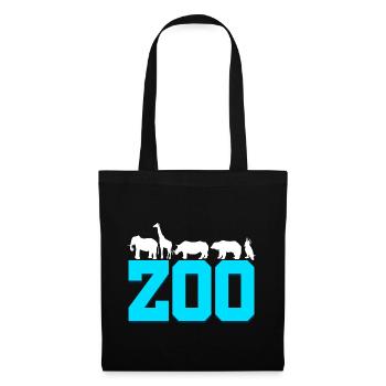 Retro Graphic Animal Keeper Zoo Keeper Animal Love - Stoffbeutel - Schwarz - Vorne