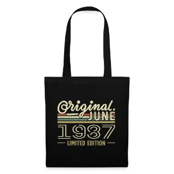 Juin 1987 Anniversaire Juin 1987 - Né en Juin 1987 - Sac en tissu - noir - Devant