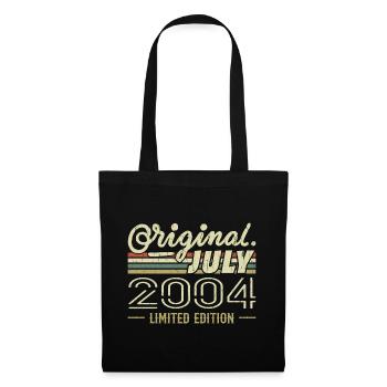 Juillet 2004 Original Cadeau Anniversaire 2004 - Sac en tissu - noir - Devant