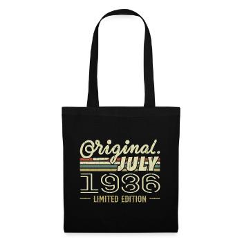 Juli 1986 Original Geburtstagsgeschenk 1986 - Stoffbeutel - Schwarz - Vorne