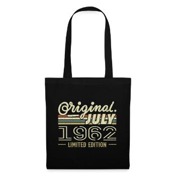 Juli 1962 Original Geburtstagsgeschenk 1962 - Stoffbeutel - Schwarz - Vorne